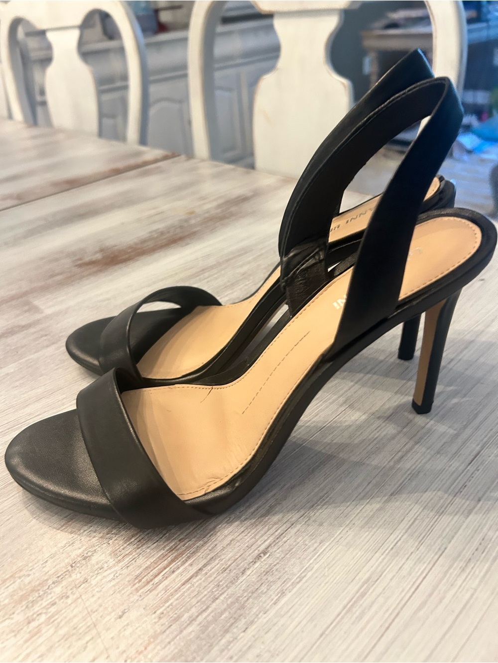 Gianni Bini Black Slingback Stiletto Heels Sandals Size 10M